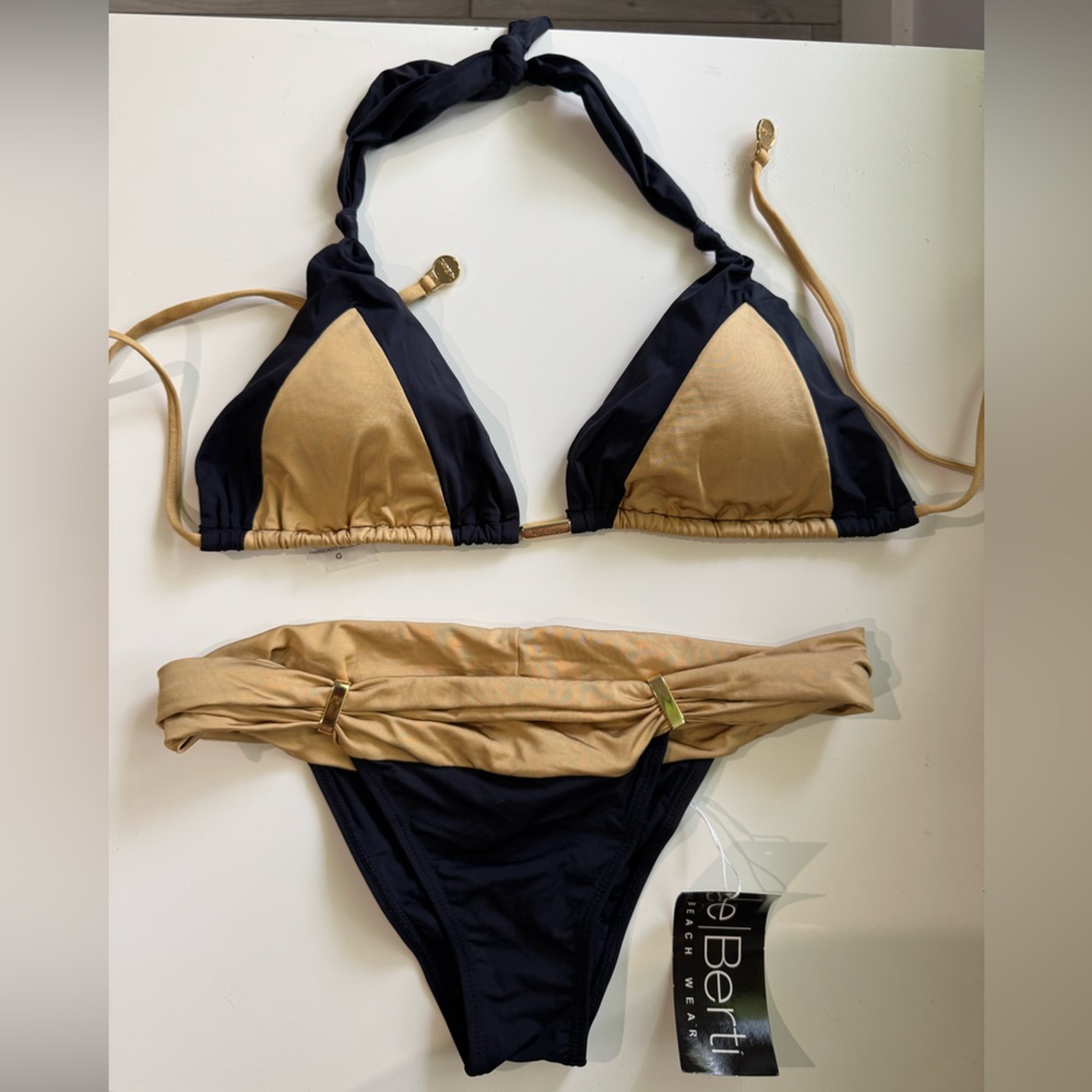 Black and Gold Bikini Set